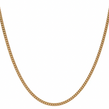 Small Cuban Necklace 3mm | Gold